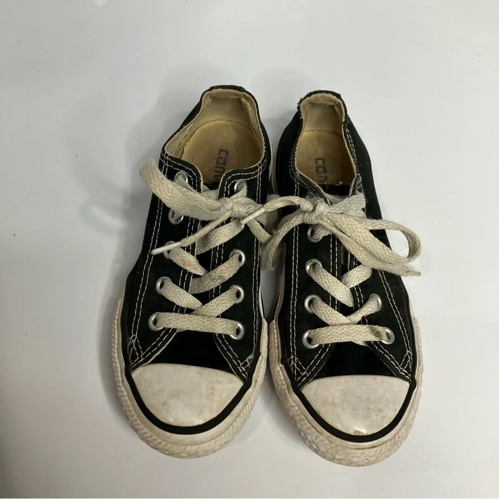 Converse sneakers black lace up low‎ top size 12